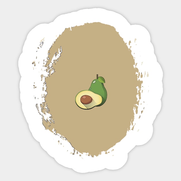 Avocado Sticker by MilenaS